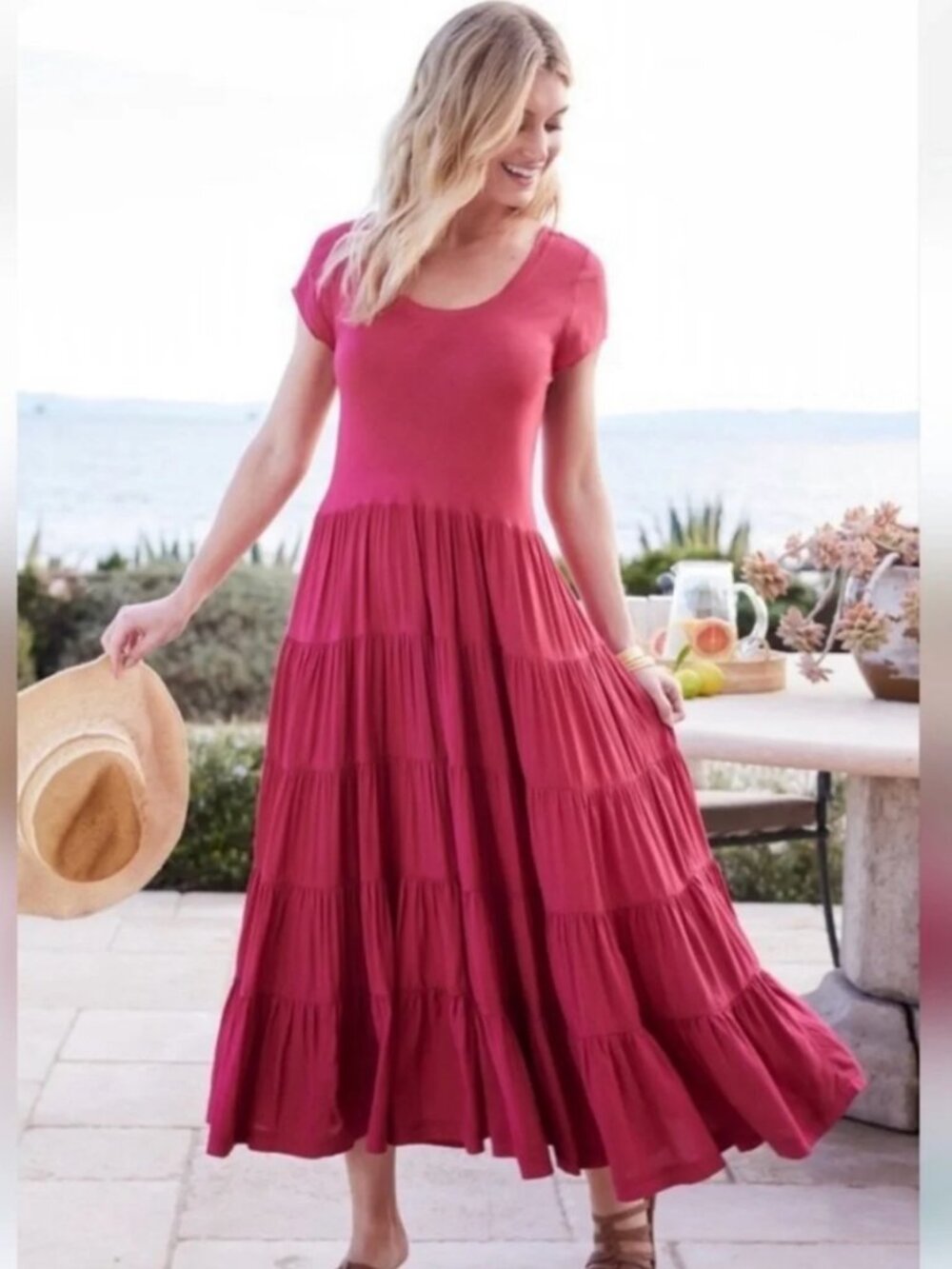 NWT~SOFT SURROUNDINGS~Kara Dress in Berry